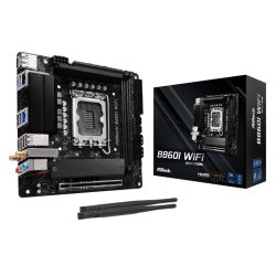 Asrock B860I WIFI, Intel B860, 1851, Mini ITX, 2 DDR5, HDMI, DP, Wi-Fi 6E, 2.5G & GB LAN, 2x M.2 Asrock B860I WIFI, Intel B860, 1851, Mini ITX, 2 DDR5, HDMI, DP, Wi-Fi 6E, 2.5G & GB LAN, 2x M.2